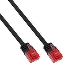INLINE - Patch-Kabel - RJ-45 (M) zu RJ-45 (M) - 10 m - UTP - CAT 6 - flach - Schwarz