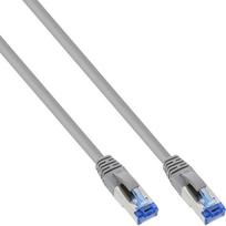InLine - Patch-Kabel - RJ-45 (M) - RJ-45 (M) - 50cm - SFTP, PiMF - CAT 6a - glatt, halogenfrei, mit Knickschutz - Grau (76850)