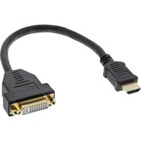 InLine - Videoanschluß - HDMI / DVI - HDMI, 19-polig (M) - DVI-D (W) - 20cm - Schwarz (17670I)
