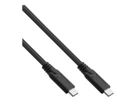 InLine - USB-Kabel - USB-C (M) bis USB-C (M) - USB 3,2 Gen 2 3 A - 5,0m - USB Power Delivery (60W) - Schwarz (35705A)