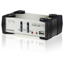 ATEN CS1732B - KVM-/Audio-/USB-Switch - USB - 2 x KVM/Audio/USB - 1 lokaler Benutzer - Desktop - Gleichstrom (CS1732B-AT-G)