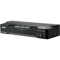 ATEN CM1942 2-Port 4K DisplayPort Dual Ekranas Mini-Matrix Boundless KVM Switch