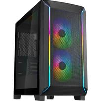 SilverStone FARA 312 Micro-ATX-Gehäuse, Tempered Glass - schwarz (SST-FA312Z-BG)