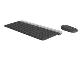 Logitech MK470 Slim Wireless Keyboard and Mouse Combo, USB, CH Layout, grau (920-009192)