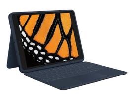 Logitech Rugged Combo 3 Touch for Education - Tastatur und Foliohülle - mit Trackpad - Apple Smart connector - QWERTZ - Deutsch - Classic Blue - für Bildungseinrichtungen - für Apple 10.2-inch iPad (7. Generation, 8. Generation, 9. Generation)