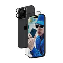 PanzerGlass - 2-in-1 Schutz - Schutzkit Display/Objektiv für Handy - Glas - Rahmenfarbe schwarz - für Apple iPhone 16 Pro (B2862+1284)