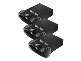 SanDisk Ultra Fit - USB-Flash-Laufwerk - 32GB - USB 3.1 - Schwarz (Packung mit 3)