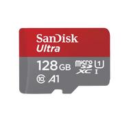 SanDisk Ultra - Flash-Speicherkarte (microSDXC-an-SD-Adapter inbegriffen) - 128GB - A1 / UHS-I U1 / Class10 - microSDXC UHS-I (SDSQUAB-128G-GN6FA)