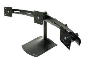 Ergotron DS100 Triple-Monitor Desk Stand - Aufstellung für Dreifach-Flachbildschirm - Aluminium, Stahl - Schwarz - Bildschirmgröße: bis zu 53,30cm (21)  - Montageschnittstelle: 100 x 100 mm, 75 x 75 mm (33-323-200)