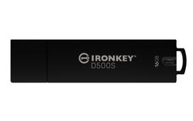 Kingston IronKey D500S - USB-Flash-Laufwerk - verschlüsselt - 16GB - USB 3,2 Gen 1 - TAA-konform (IKD500S/16GB)