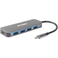 D-Link USB-C to 4-Port USB 3.0 Hub with Power Delivery
