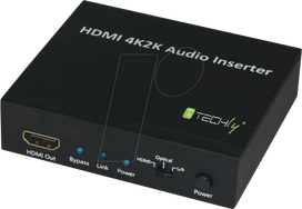 Techly HDMI 4K2K Audio Inserter
