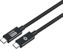 Conceptronic ETTA04B20 USB 4.0 Gen 3 C-C PD 3.1 240W Kabel - 2m - 48V 5A - 40Gbps - 8K60Hz - E-Mark (ETTA04B20)
