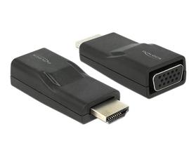 DeLOCK - Videoanschluß - HDMI / VGA - HDMI, 19-polig (M) - DB-15 (W) - Schwarz (65655)