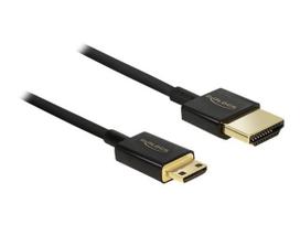 DeLOCK Slim Premium - Video-/Audio-/Netzwerkkabel - HDMI - 36 AWG - HDMI, 19-polig (M) - bis - Mini-HDMI, 19-polig (M) - 2,0m - Dreifachisolierung - Schwarz (84778)