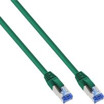 INLINE - Patch-Kabel - RJ-45 (M) - RJ-45 (M) - 10,0m - SSTP-Kabel - CAT 6a - gepresst, halogenfrei, mit Knickschutz - grün (76800G)