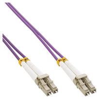 InLine - Patch-Kabel - LC Multi-Mode (M) zu LC Multi-Mode (M) - 2,0m - Glasfaser - 50/125 Mikrometer - OM4 - halogenfrei - lila (88542P)