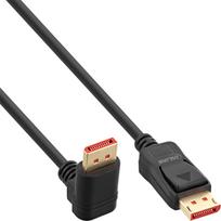 INLINE - DisplayPort-Kabel - DisplayPort (M) nach unten abgewinkelt bis DisplayPort (M) - DisplayPort 1.4 - 2 m - 8K Unterstützung - Schwarz