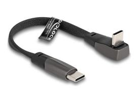 Delock - USB-Kabel - 24 pin USB-C (M) zu 24 pin USB-C (M) gewinkelt - USB 2,0 - 3 A - 14,0m - unterstützt Power Delivery 3,0 - Schwarz (80750)