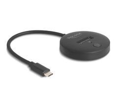 Delock - SSD-Dockingstation Schächte: 1 - M.2 - M.2 NVMe Card / SATA 6Gb/s - USB 3,2 (Gen 2) - Schwarz (64254)