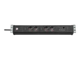 brennenstuhl Premium-Web-Line V3 - Steckdosenleiste (Rack - einbaufähig) - Ethernet - Ausgangsanschlüsse: 4 - 48,3 cm (19) - 3,0m Schnur - Schwarz (1156057984)