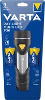 Varta Taschenlampe Day Light Multi LED F30 2D - Hand-Blinklicht - Schwarz - Silber - Gelb - ABS Synthetik - Aluminium - Gummi - LED - 14 Lampen - 70 lm