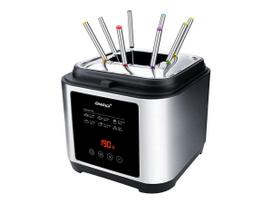 Fritteuse und Fondue DF 150F (edelstahl/schwarz, 1.200 Watt, Ölbehälter 2,5 Liter, Timer)