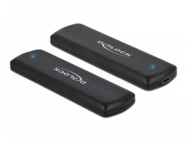 DeLOCK External USB Type-C Combo Enclosure for M.2 NVMe PCIe or SATA SSD - Speichergehäuse - M.2 - M.2 NVMe Card / PCIe (NVMe) - USB 3,2 (Gen 2) - Schwarz (42633)