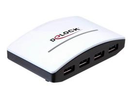 DeLOCK USB 3.0 External HUB 4 Port 5000Mbit/s Black, White