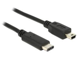 Delock - USB-Kabel - 24 pin USB-C (M) zu mini-USB Typ B (M) - USB 3,1 - 1,0m - Schwarz (83603)