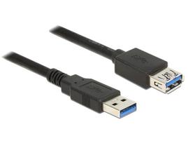 DeLOCK Extension cable USB3.0 - USB-Verlängerungskabel - USB Type A (M) bis USB Type A (W) - USB3.0 - 5,0m - Schwarz (85058)