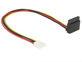 DeLOCK Floppy 4 pin female > SATA 15 pin female metal - Netzteil - 4-Pin-Mini-Stromversorgungsstecker (R) bis SATA Leistung (R) - + 5, + 12 V - 30 cm