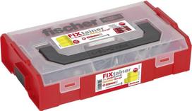 FixTainer- DUOPOWER Elektriker, Dübel hellgrau/rot, 300-teilig, mit Schrauben