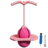Pogo Jumper with Handle and Pump Jumping Toy Bounce Jump Trick Board Safe and Fun for Kids Balance Coordination and Fitness violetinė