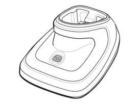 Zebra CR8178-PC Presentation Cradle - Docking Cradle für Strichcode-Scanner - Wand montierbar, montierbarer Wagen, Desktop - schwarz - für Zebra DS8178 (CR8178-PC100F4WW)