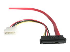 StarTech.com SAS auf SATA Slimline Kabel - SAS SATA SFF-8482 mit LP4 IDE Stromkabel - SATA- / SAS-Kabel - interne Stromversorgung, 4-polig, interne SAS, 29-polig (SFF-8482) - 7-poliges SATA - 46cm - Rot - für P/N: DRW150SASBK (SAS729PW18)