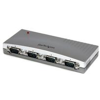 StarTech.com 4-Port USB auf RS232 Seriell DB9 Adapter Hub - USB - Seriell - Silber - Kunststoff - CE - FCC - RoHS - 1 W (ICUSB2324)