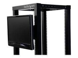 StarTech.com Universal LCD Monitor Vesa Halterung für 48,30cm (19) Serverschrank / Rack - Klammer für LCD-Display - fester, kaltgepresster Stahl - Schwarz - Bildschirmgröße: 48,3 cm (19) - Montageschnittstelle: 100 x 100 mm, 75 x 75 mm (RKLCDBK)