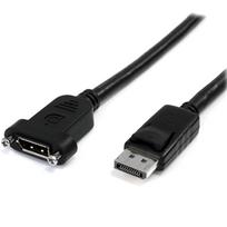 StarTech.com 3 ft 20 pin DisplayPort Extension Panel Mount Cable - M/F - DisplayPort-Kabel - DisplayPort (M) bis DisplayPort (W) - 91 cm - eingerastet, geformt - Schwarz