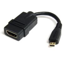 StarTech.com 12,70cm (5) High Speed HDMI Adapter Cable - HDMI to HDMI Micro - F/M - HDMI-Adapter - HDMI (W) bis mikro HDMI (M) - 1.2 cm - abgeschirmt - Schwarz - für P/N: HDMM30CM