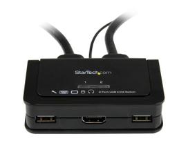 StarTech.com 2 Port USB HDMI KVM Switch mit Audio - Desktop Umschalter USB Powered - 1920x1200 - KVM-/Audio-Switch - USB - 2 x KVM/Audio - 1 lokaler Benutzer - Desktop (SV211HDUA)