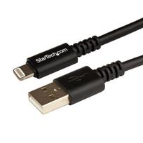 StarTech.com Apple 8 Pin Lightning Connector auf USB Kabel - USB Kabel für iPhone / iPod / iPad - iPad-/iPhone-/iPod-Lade-/Datenkabel - Lightning / USB - 20/28 AWG - USB Typ A, 4-polig (M) - Lightning (M) - 3,0m - Schwarz - für Apple iPad Air, iPad mini, iPad mini with Retina display, iPad with Retina display (4th generation), iPhone 5, 5c, 5s, iPod nano (7G), iPod touch (5G) (USBLT3MB)