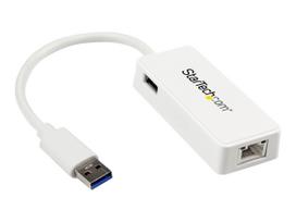 StarTech.com USB3.0 Gigabit Ethernet Lan Adapter mit USB Port - Weiß - Netzwerkadapter - SuperSpeed USB3.0 - 10Mb LAN, 100Mb LAN, GigE - 10Base-T, 100Base-TX, 1000Base-T - weiß (USB31000SPTW)