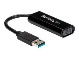 StarTech.com USB auf VGA Adapter - Externe Grafikkarte - USB3.0 - Slim - 1080p - Multi Monitor Adapter - Videoadapter - TAA-konform - USB Typ A männlich zu HD-15 (VGA) weiblich - 19cm - Schwarz - für P/N: MXT101MM (USB32VGAES)