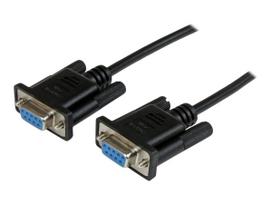 StarTech.com DB9 RS232 Serial Null Modem Cable - Nullmodemkabel - DB-9 (W) - DB-9 (W) - 2,0m - geformt, Flügelschrauben - Schwarz (SCNM9FF2MBK)