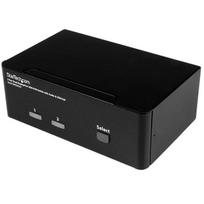 StarTech .com 2 Port DisplayPort Dual Monitor KVM Switch - DisplayPort KVM - 4K 60 Hz - KVM-/Audio-/USB-Switch - 2 Anschlüsse Dieser duale DisplayPort-KVM-Switch kombiniert digitale Display-Standards der nächsten Generation mit nahtloser KVM-Steuerung. Der 2-Port KVM-Switch unterstützt Audio- und USB-Peripheriegeräte zusammen mit Dual-Bildschirm-Funktion. Dies erleichtert die Ge (SV231DPDDUA2)