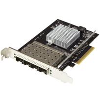 StarTech.com Quad-Port SFP+ Server Network Card - PCI Express - Intel XL710 Chip - Netzwerkadapter - PCIe x8 - 10 Gigabit SFP+ x 4 - Schwarz (PEX10GSFP4I)