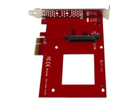 StarTech.com U.2 auf PCIe Adapter für 2.5 U.2 NVMe SSD - SFF 8639 - 4x PCI Express 3.0 - NVMe PCIe Adapter - U.2 PCIe Karte - Schnittstellenadapter - 2.5 (6.4 cm) - Ultra M.2 Card - PCIe 3.0 x4 - Rot