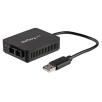 StarTech.com USB 2.0 auf LWL Konverter - 100BaseFX SC - USB 2.0 auf Ethernet Netzwerk Adapter - 2 Km MM - Windows / Mac / Linux - Netzwerkadapter - USB 2.0 - 100Base-FX/100Base-SC x 1 - 1310 nm - Schwarz