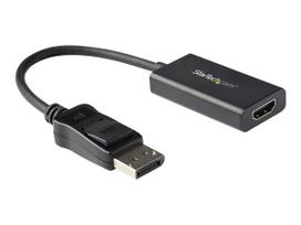 StarTech.com DisplayPort auf HDMI Adapter mit HDR - 4K 60Hz - Schwarz - DP auf HDMI Konverter - DP2HD4K60H - Videoadapter - DisplayPort männlich eingerastet zu HDMI weiblich - 25,16 cm - abgeschirmt - Schwarz - 4K Unterstützung - für P/N: ST121HD20FXA, SV231DHU34K6, SV231HU34K6, SV431HU34K6 (DP2HD4K60H)